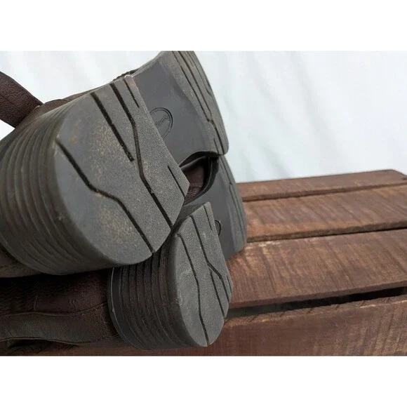 Croft and Barrow Ankle Boots Womens 10 Tower Brown Ortholite Inserts Buckles Zip - Picture 11 of 15